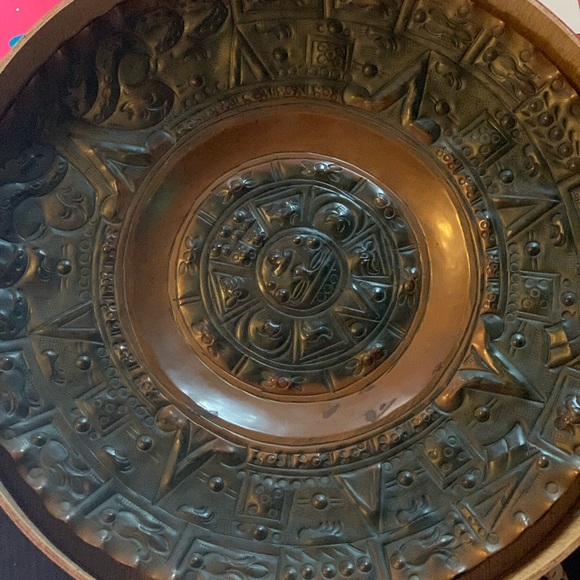 Vintage Copper like Sun Wall Art Aztec calendar 2 in 1 bundle - Picture 11 of 12